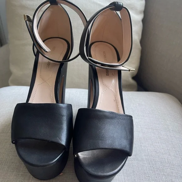 Nicholas kirkwood leather platform sandals with the signature pearl. - Picture 6 of 9